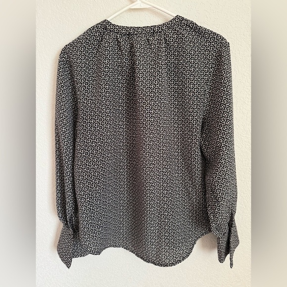 BISHOP + YOUNG ana covered button blouse in chocolate pascal print medium - Picture 10 of 10
